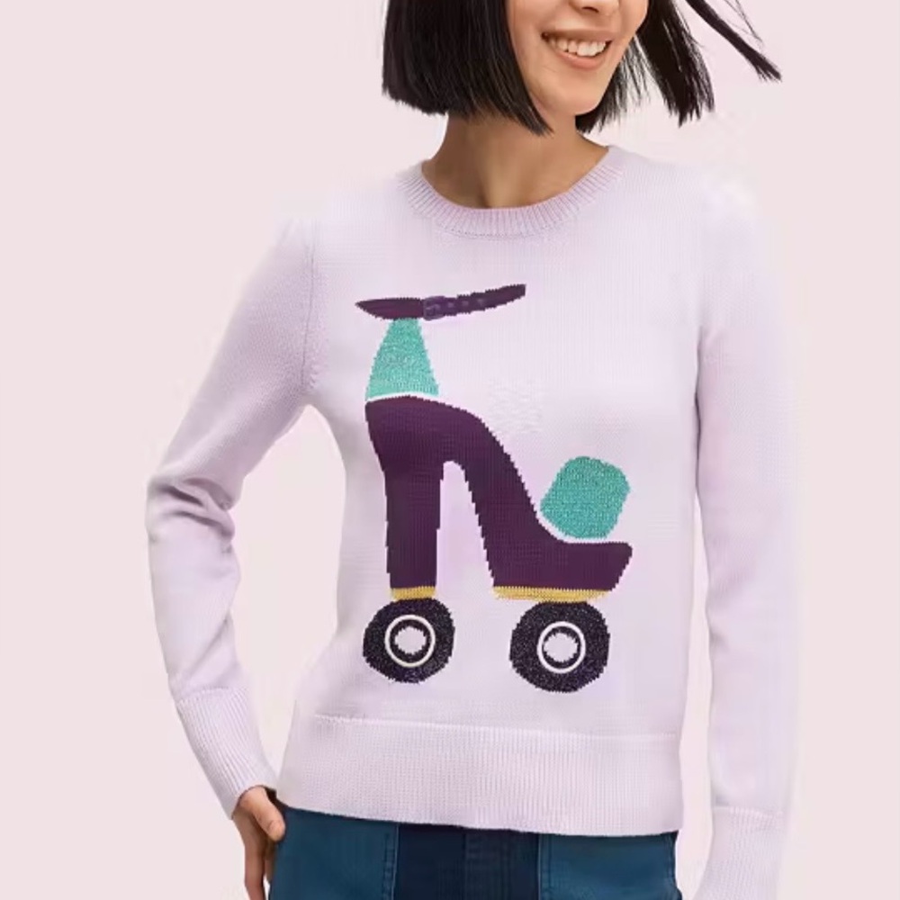Kate Spade High Heel Roller Skate Sweater Size XXS